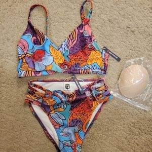 NWT Born Primitive flower child bikini set